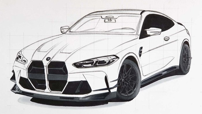 How to Draw a BMW M4: A Step-by-Step Guide to Drawing a Stunning Purple ...